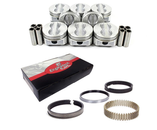 Flat top pistons pins w - pins, w/